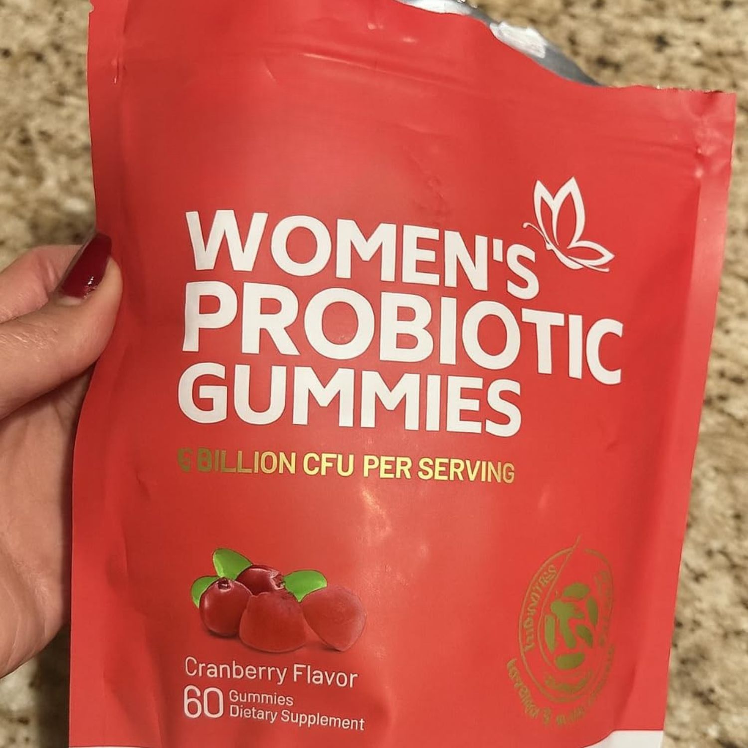 A pouch of Feminine Balance Women's Probiotic Gummies